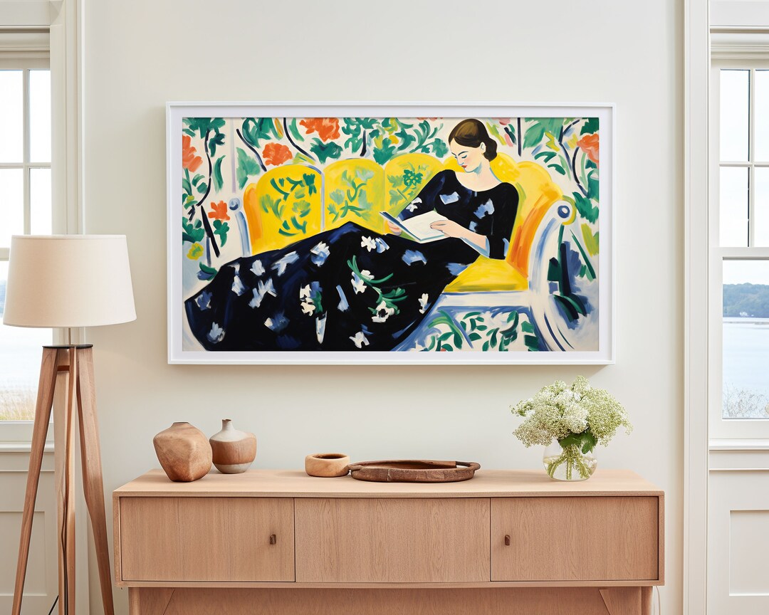 Frame TV Mockup PSD 16x9 White Frame TV Template Soft White Etsy