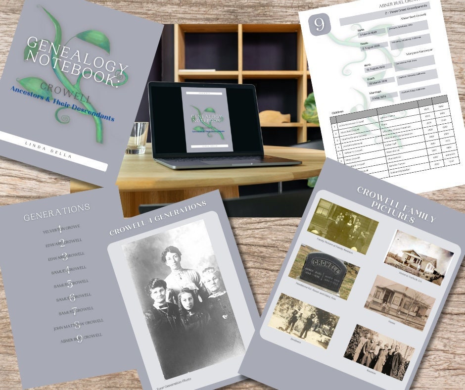 Family Tree Notebook Print Edition Get 2-per-order, Hand-write Genealogy,  Chart Ancestry, Gifts for Baby, Men, Women, Grandparents, In-laws. 