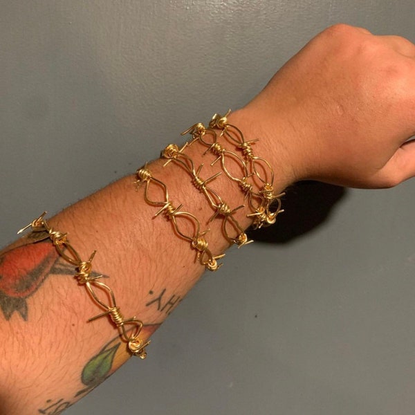 Gold Barbed Wire Bracelet