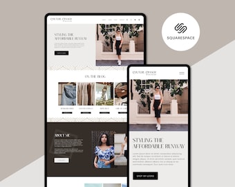 Couture Chaser Squarespace Template: Modernes Website-Design – PDF-Anleitung inklusive