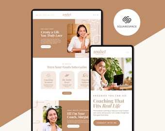 Soulset Coaching Squarespace Template: Moderne Website für Coaches – PDF-Anleitung inklusive