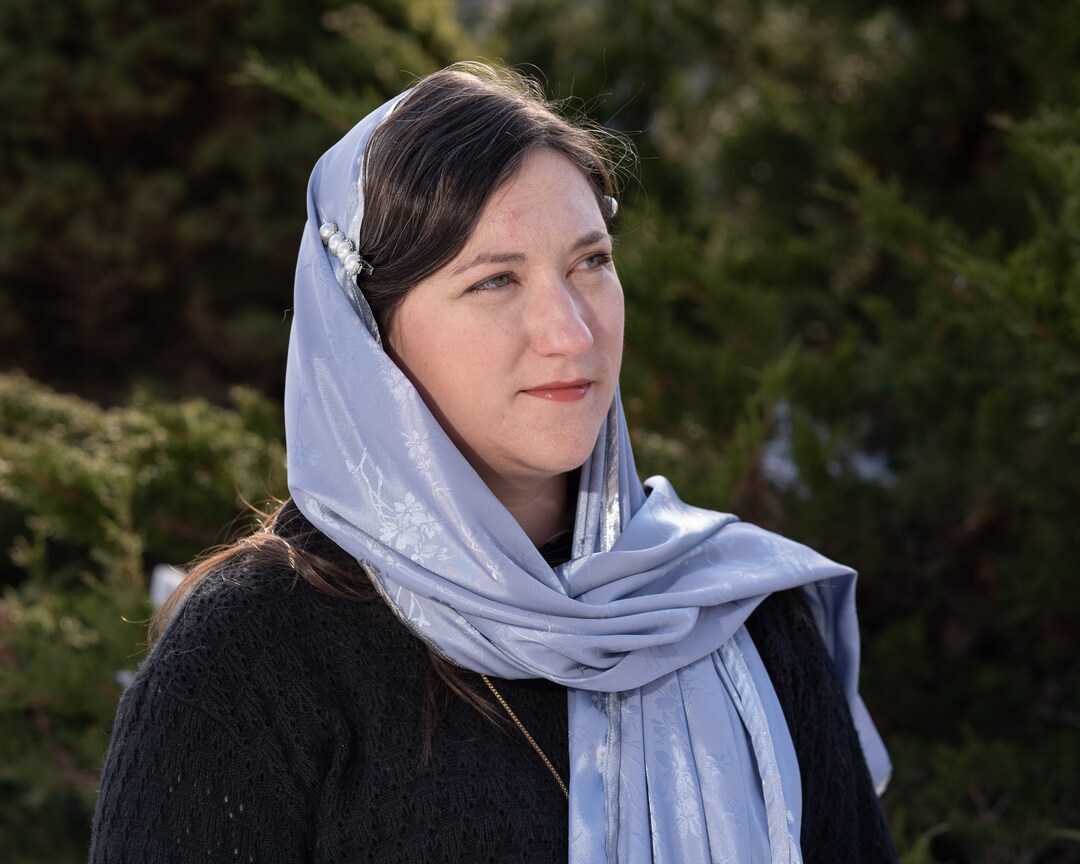 Lourdes Water Opaque Rectangle Wrap Veil Our Lady of Lourdes Winter