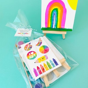 Paint Birthday Party |Art Party Favor Bag |Art Party Goodie Bag |Art Party  |Kids Party Favor |Rainbow Goodie Bag |Art Goodie Bag