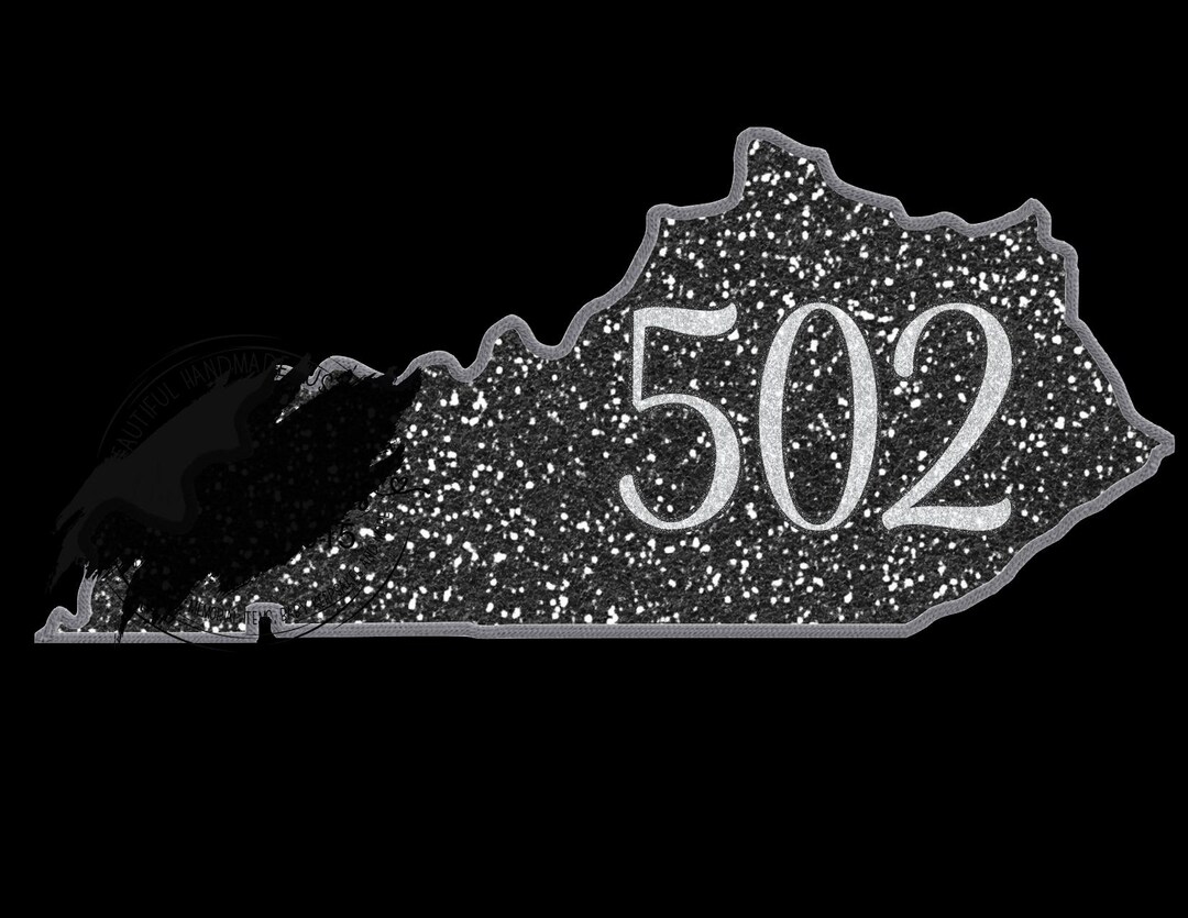 KY Faux Embroidery Sequins 502 Area Code - Etsy