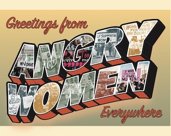 Saludos de mujeres enojadas de todo el mundo: postal de activismo por los derechos reproductivos