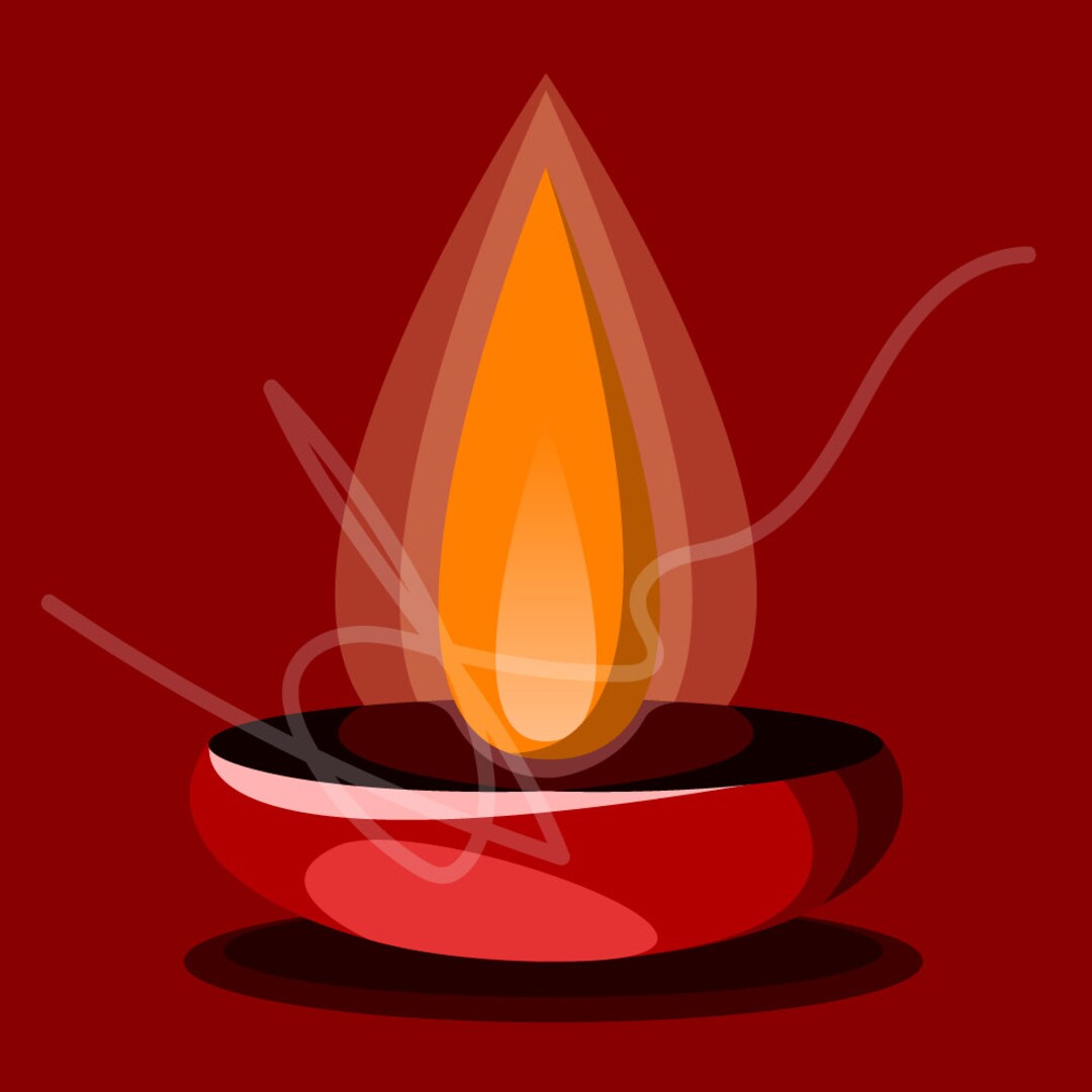 Diwali Diya, Red, PNG, SVG, PDF, Jpg, Digital Download - Etsy