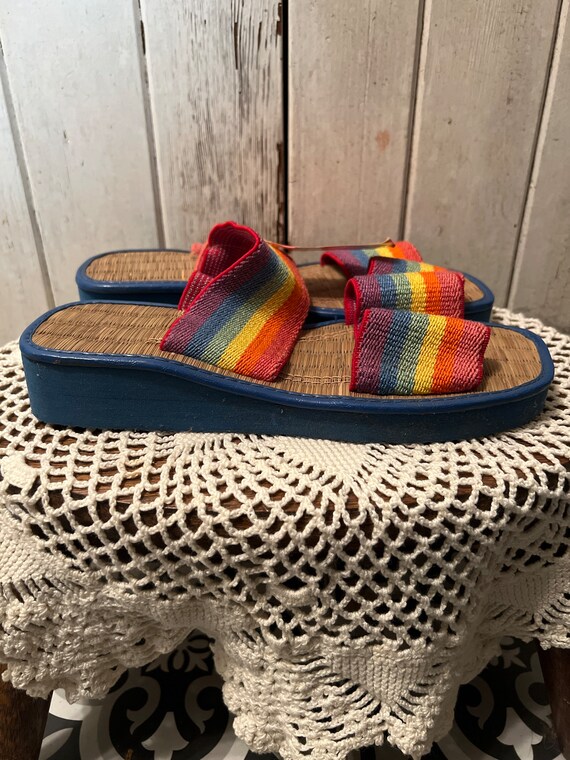 Rainbow sandals circa 1970s Safeway stores size small Gem