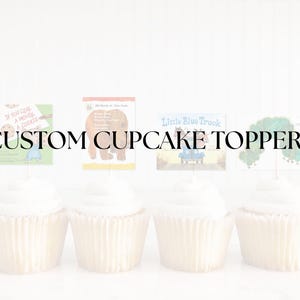 Custom Children's Book Cupcake Toppers: Set of 12