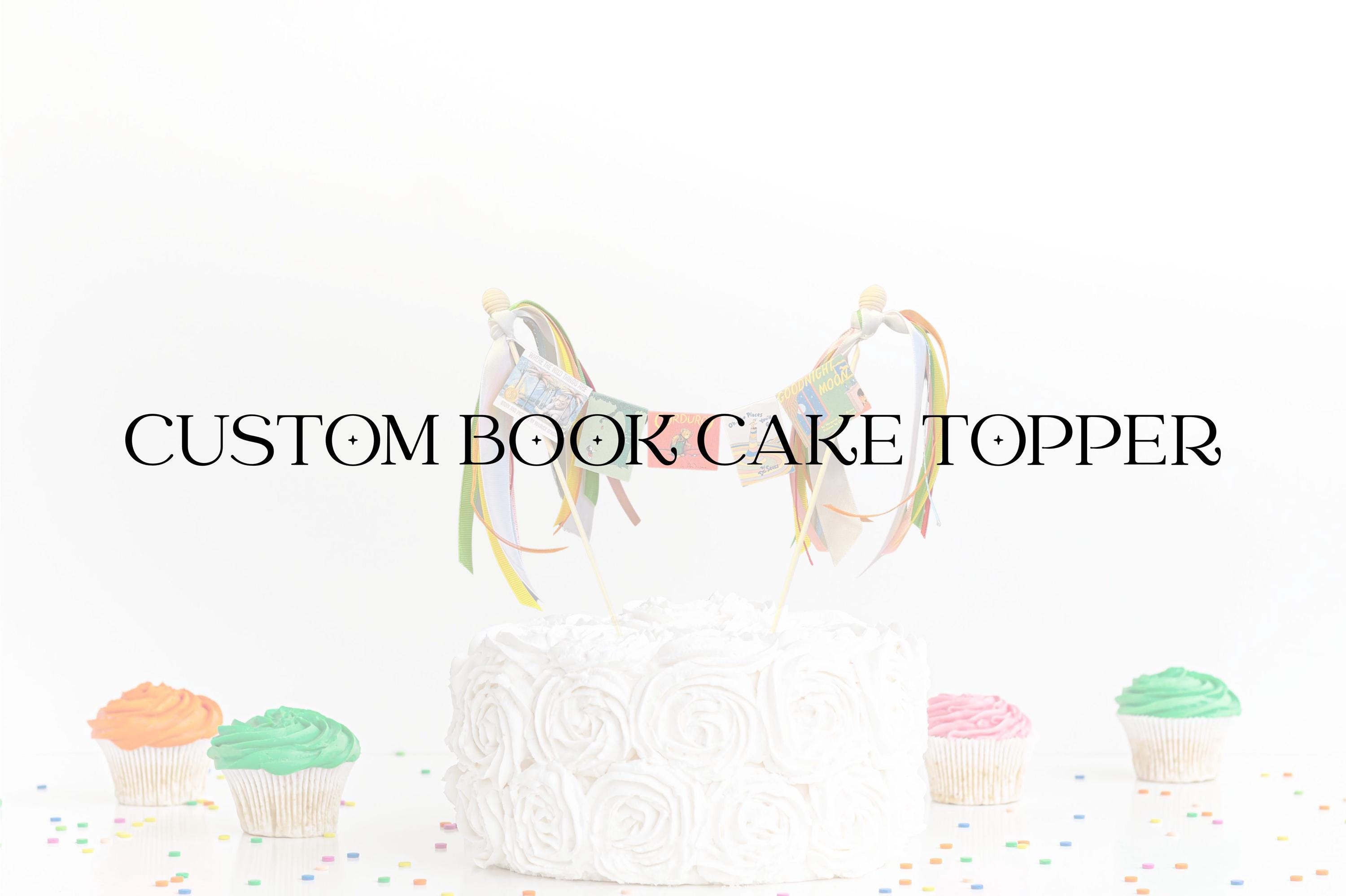 Custom Storybook Cake Banner Topper: Children's Book Party Decor