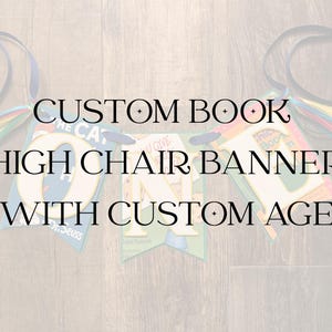 Custom Storybook Highchair Banner: First Birthday Party Decor