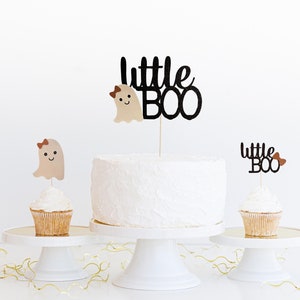 Little Boo Ghost Cake Topper: Halloween Birthday Party Decor