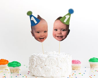 Custom Face Photo Cake Topper: Personalized Party Decoration