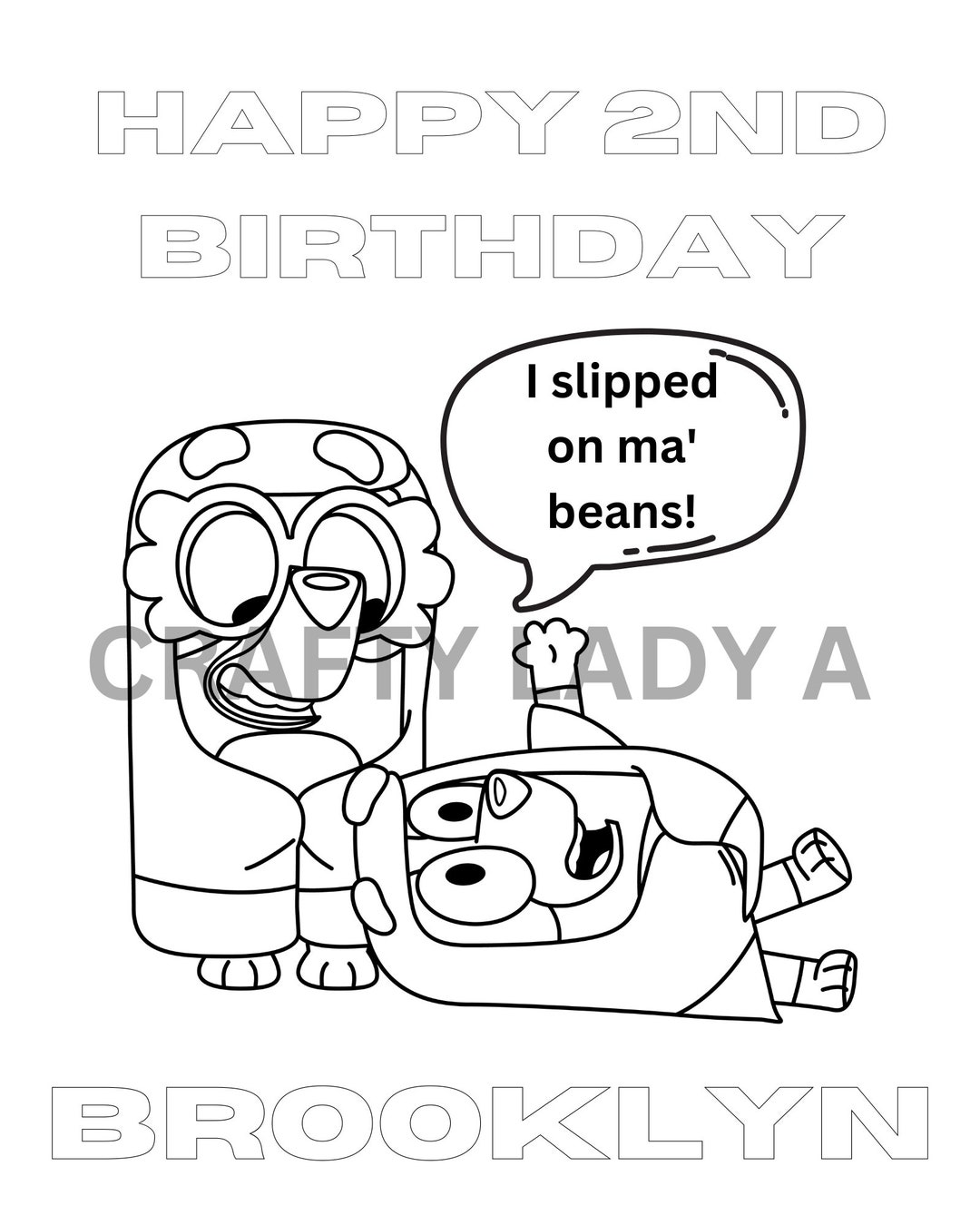 Bluey Birthday Party Favors Bluey Personalized Coloring Pages Bluey bluey-birthday-party-favors-bluey-personalized-coloring-pages-bluey