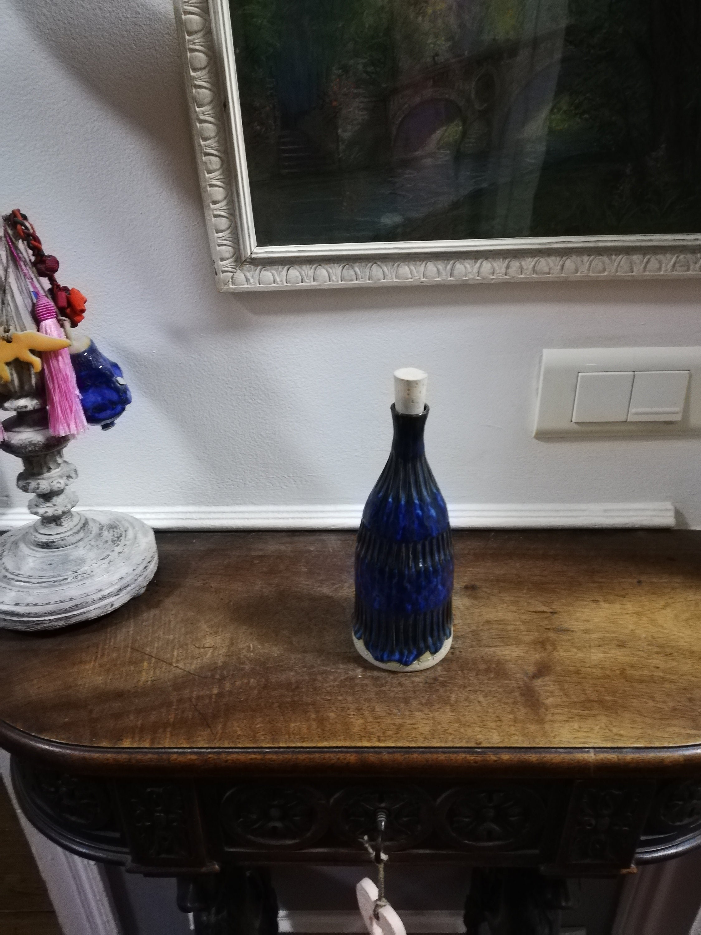 DISTRIBUTEUR D'HUILE D'OLIVE bouteille de vinaigre en céramique avec bec  verseur EUR 23,99 - PicClick FR