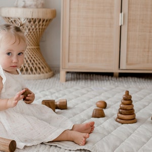 Montessori Starter Set | Acacia Wood Baby Toy Set | Fine Motor Toys for 1 Year Old | Ages 12m+ image 9