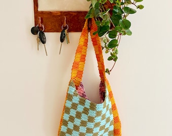 Textured Checkered Bag CROCHET PATTERN Crochet Shoulder Bag - Etsy