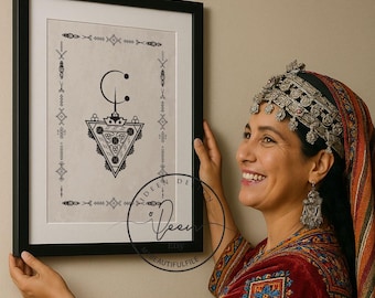 Amazigh Art, Amazigh Painting, Berber Cultural Symbols, the Berber