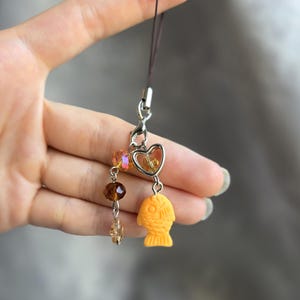 Taiyaki Phone Charm | cute Japanese fish bread dessert keychain