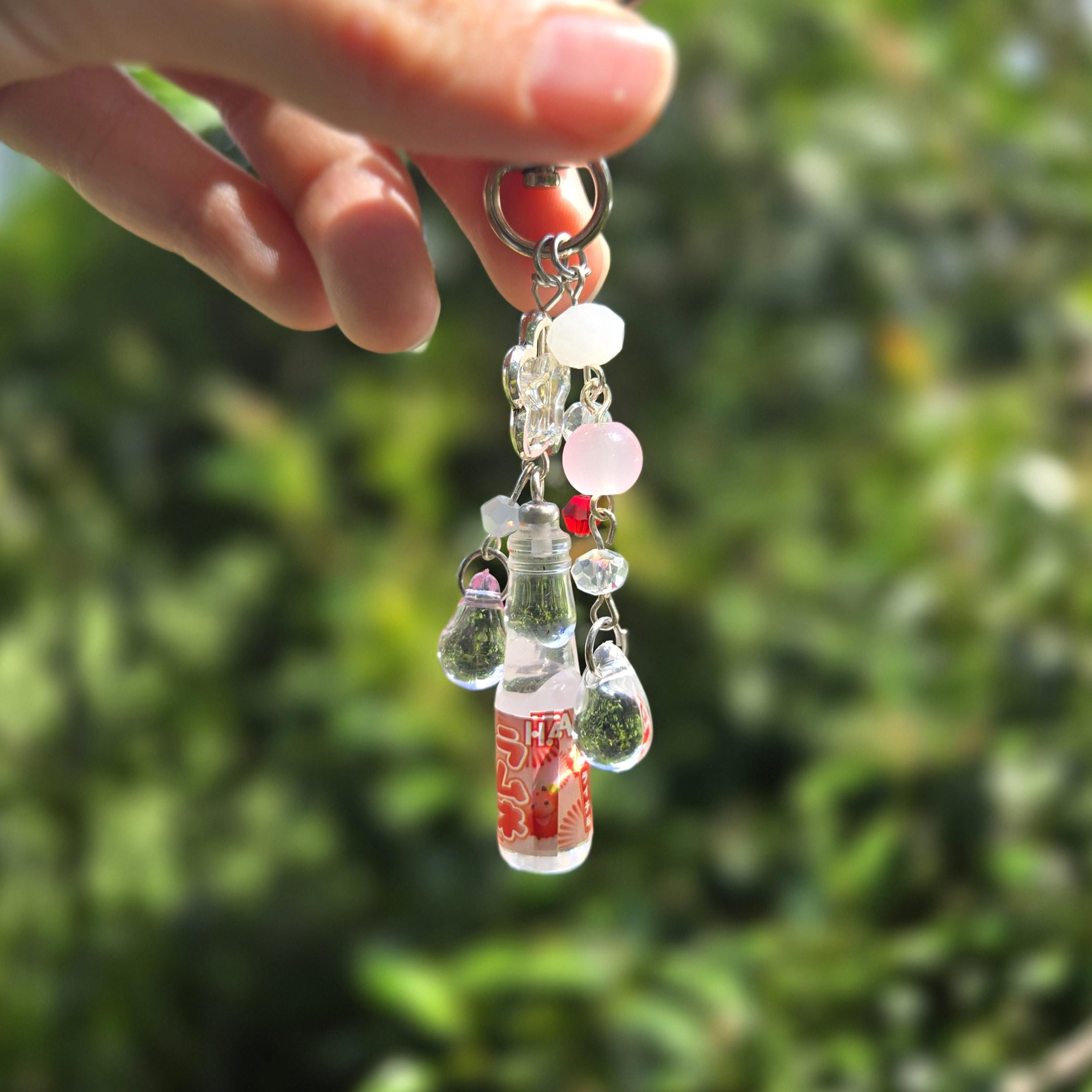 Ramune Beaded Keychain | Japanese Soda Keychain - Etsy