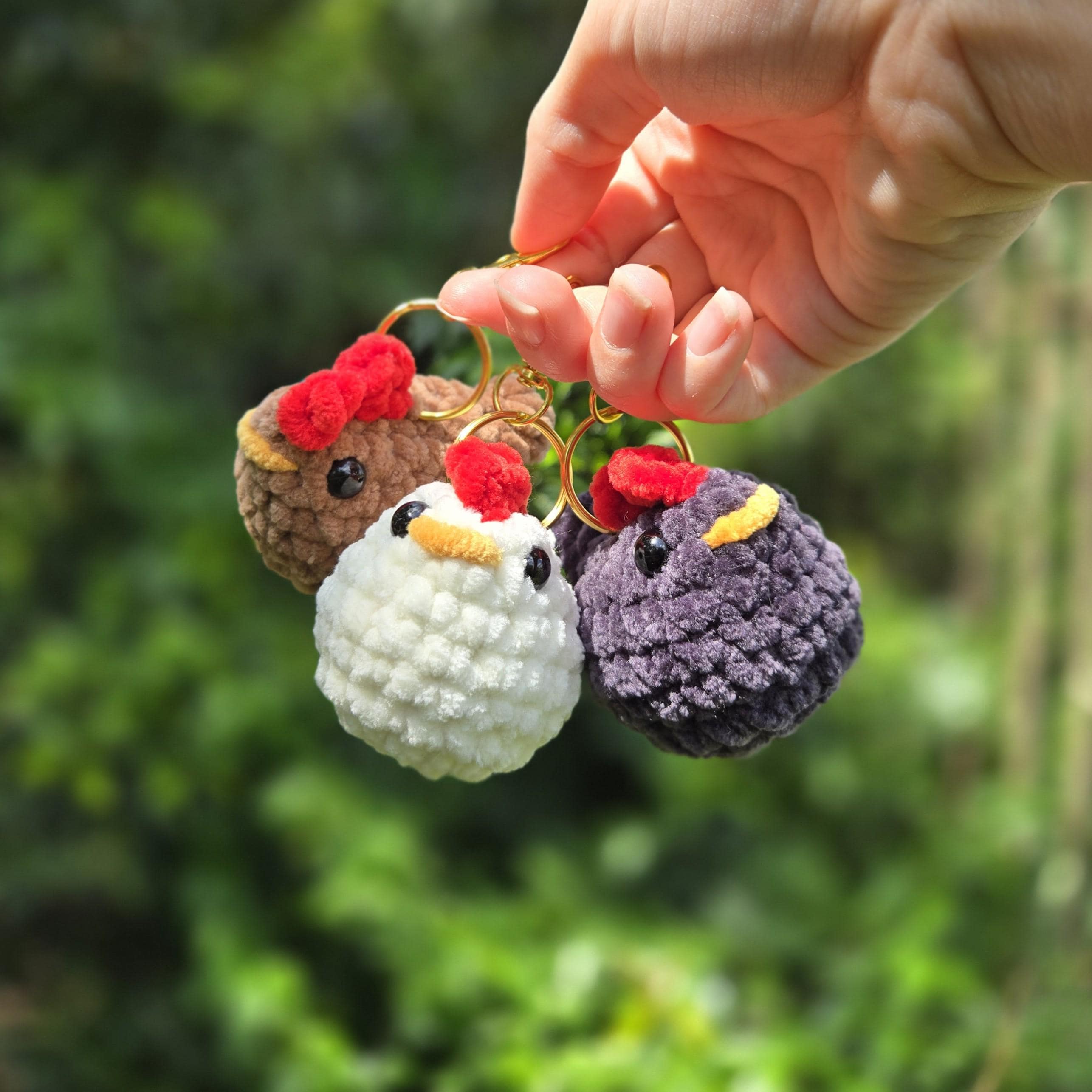 Mini porte-clés poulet au crochet | Joli porte-clés en peluche Amigurumi