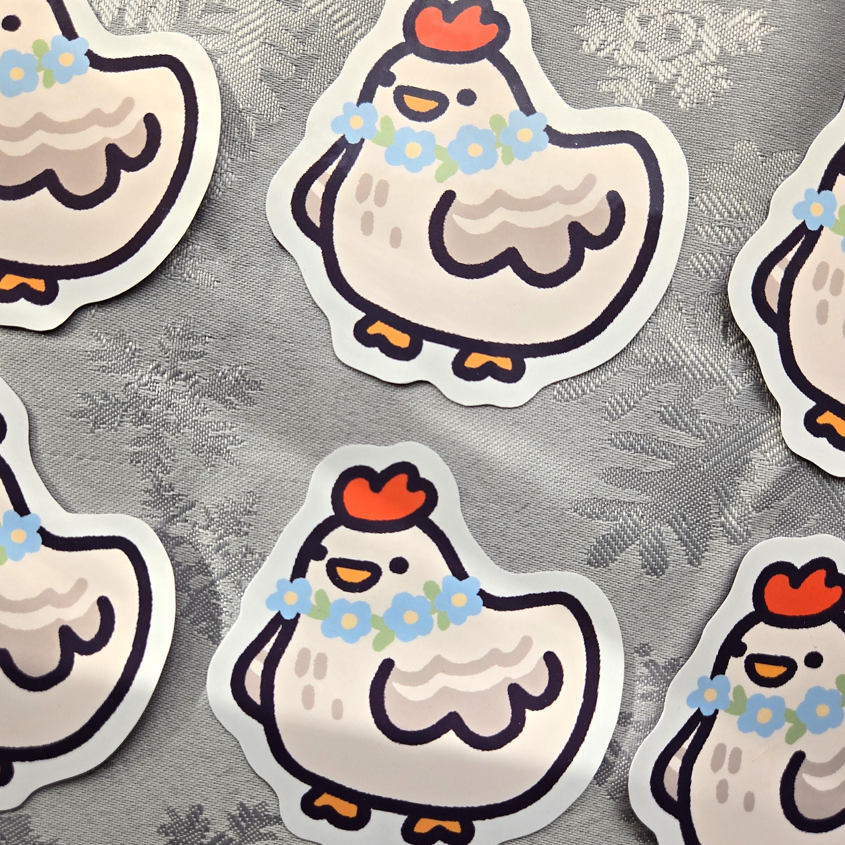 Chicken Sticker | Glossy Vinyl Sticker - Etsy