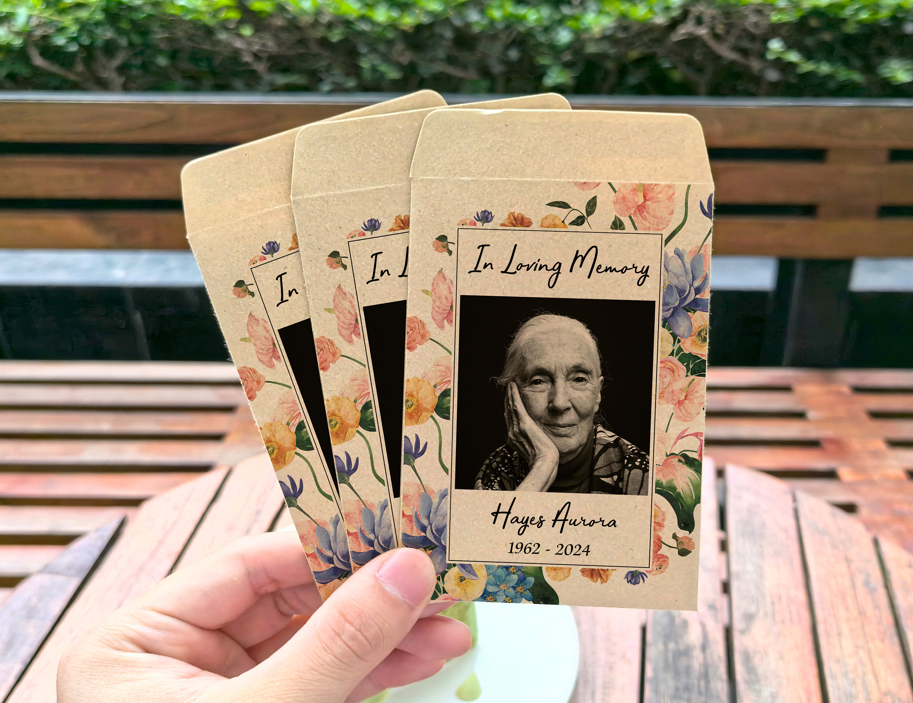 Custom Funeral Seed Packets/Christmas Memorial Seeds Packets/Forget Me Not Seeds Funeral Favors/Custom Celebration of Life Seed Packets