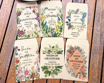 Personalized Thank You Seed Packets/Seeds of Gratitude/Baby Shower, Mothers Day Favor/Appreciation Gift/Gratitude Seed Packet/Realtor Gifts