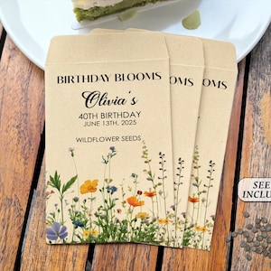 Custom Birthday Seed Packet/Personalized Seed Packets for Birthday Party/Seed Envelope Birthday Celebration/Birthday Gifts/Quinceanera Favor