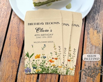 Custom Birthday Seed Packet/Personalized Seed Packets for Birthday Party/Seed Envelope Birthday Celebration/Birthday Gifts/Quinceanera Favor