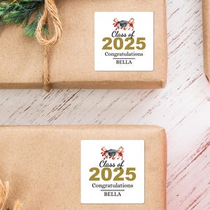 Custom Graduation Favor Labels in Bulk/Personalized Graduation Gift Stickers/Graduation Tags/Envelope Seals Label/Congratulation Gift Labels