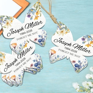 Forget Me Not Wildflower Seed Paper, Funeral Welcome Favors, Personalized Memorial Seed Paper for Funeral Service, Celebration of Life Seeds