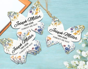 Carta con semi di fiori selvatici "Non ti scordar di me", bomboniere di benvenuto per funerali, carta commemorativa personalizzata con semi per funerali, semi per celebrare la vita
