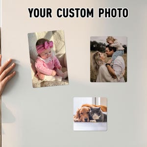 Custom Square Magnets/Personalized Photo Magnets/Bulk Wedding Magnets/Pet Magnets/Save the Date/Birthday Gift/Gift for Family/Couple/Friends