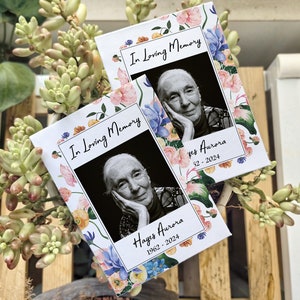 Photo Memorial Favors Packets Seed Included Personalized Seed Packets
