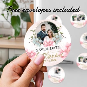 Bulk Custom Magnet Favors, Photo Save the Date Magnet for Wedding, Wedding Invitation Magnet, Wedding Favors Magnet for Guests, Gift for her