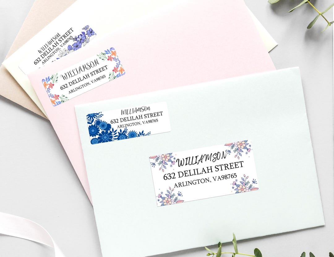 Custom Return Address Labels/flower Return Address Sticker/guest ...