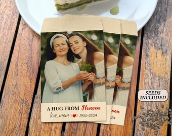 Memorial Favors Seed Packets, Personalized Wildflower Seed Packets with Seed Included, Funeral Seed Favors in Bulk, Memorial Seed Envelope