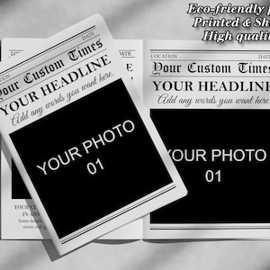 Custom Printed and Shipped Newspaper/Photography Newspaper for Graduation, Birthday, New Business, Baby Shower, Wedding, Retirement, Holiday