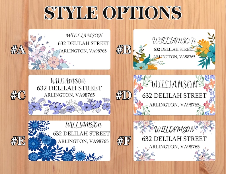 Custom Return Address Labels/flower Return Address Sticker/guest ...