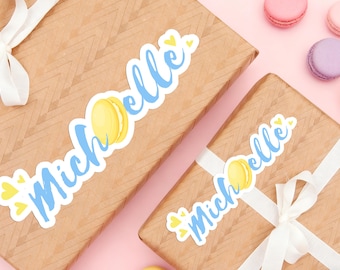 Custom Name Sticker for Kids, Water Bottle Sticker, Laptop Sticker, Name Decal, Personalized Gift Labels with Name, Kid School Label Favor
