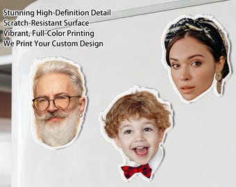 Acrylic Fridge Magnets Photo, Baby Face Magnets, Pet Face Magnets, Custom Shaped Magnet, Personalized Refrigerator Magnets, Christmas Gifts