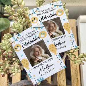 Bulk Custom Retirement Seed Packets/Wildflower Seed Packet for Retirement Party Favor/Retire Seed Envelope with Photo/Happy Retirement Gift