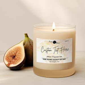 Candela personalizzata, Candela personalizzata, Candela con etichetta vuota, Candela alla soia al cocco, Crea la tua candela, regali con testo personalizzato, regali personalizzati NOVITÀ