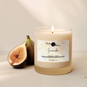 Ivomadin Candle - Vanilla Chocolate Fragrance with Coconut-Soy Wax - Hot Chocolate Candle - Dessert Candle - eco-friendly candle