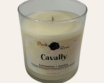 Candela alla vaniglia e cannella / Cera di cocco e soia colata a mano (240 g)