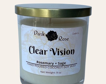 Sojakaars rozemarijnsalie | Handgegoten aromatherapiekaars