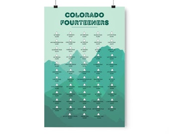 Colorado 14ers Wall Art - Etsy
