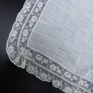 Antique Cotton Lace Handkerchief Color Ecru 10”1/2 X 10” 3/4 - Etsy