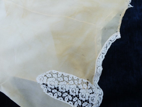 Antique vintage 20's silk & lace lingerie slip dr… - image 8