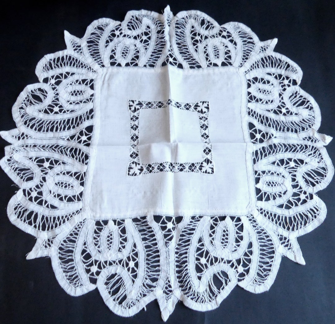 Antique Handmade Battenburg Lace Placemats 22 Etsy